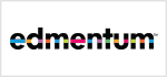 Edmentum logo featuring colorful lines and bold text.