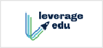 Leverage Edu logo featuring a pencil rocket design.